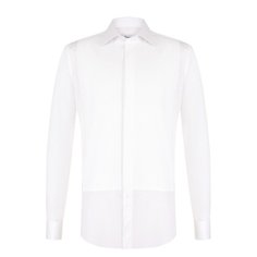 Хлопковая сорочка под смокинг Brioni