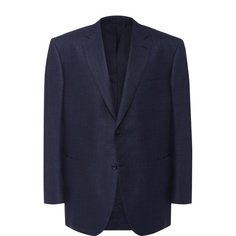 Однобортный пиджак из смеси шерсти и шелка со льном Brioni