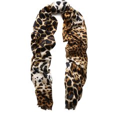 Шелковый шарф с леопардовым принтом Saint Laurent
