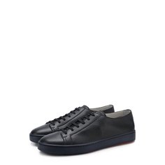Кожаные кеды на шнуровке Santoni