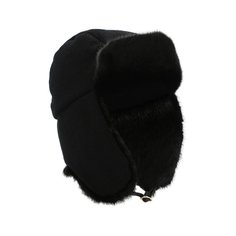 Кашемировая шапка-ушанка с отделкой из меха норки Inverni