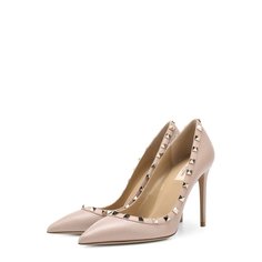 Кожаные туфли Valentino Garavani Rockstud на шпильке Valentino