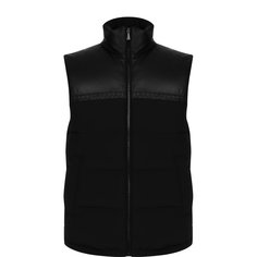 Пуховый жилет с кожаной отделкой Bottega Veneta