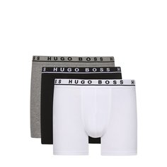 Комплект из трех хлопковых боксеров с широкой резинкой BOSS