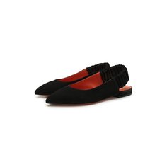 Замшевые балетки Santoni