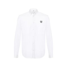 Хлопковая рубашка с воротником button down Kenzo