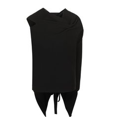 Однотонный шерстяной топ асимметричного кроя Roland Mouret