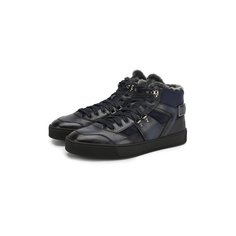 Кожаные кеды Santoni