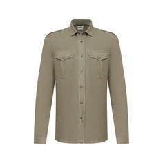 Рубашка из смеси льна и хлопка Brunello Cucinelli