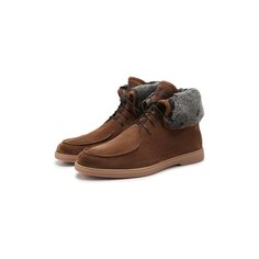 Замшевые ботинки Santoni