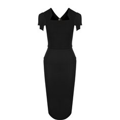 Однотонное платье-футляр с коротким рукавом Roland Mouret