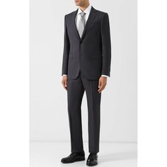 Костюм из смеси шерсти и шелка с пиджаком на двух пуговицах Ermenegildo Zegna