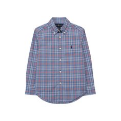 Хлопковая рубашка с воротником button down Ralph Lauren