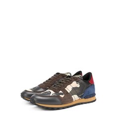 Комбинированные кроссовки Valentino Garavani Rockrunner с камуфляжным принтом Valentino
