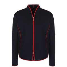 Приталенный хлопковый жакет с воротником-стойкой Giorgio Armani