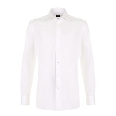 Хлопковая сорочка с воротником кент Ermenegildo Zegna