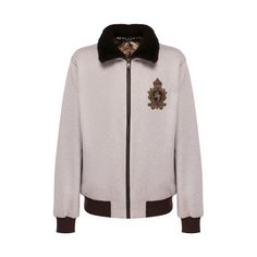 Кашемировая толстовка с меховой отделкой Dolce & Gabbana
