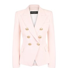 Приталенный двубортный жакет из шерсти Balmain