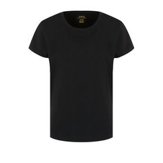 Однотонная хлопковая футболка с круглым вырезом Polo Ralph Lauren