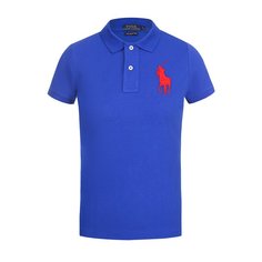 Поло с вышитым логотипом бренда Polo Ralph Lauren