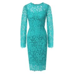 Кружевное платье с круглым вырезом Dolce & Gabbana