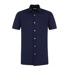 Хлопковая рубашка с короткими рукавами Kiton