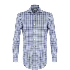 Хлопковая рубашка в клетку Kiton