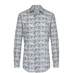 Хлопковая рубашка с принтом Kiton