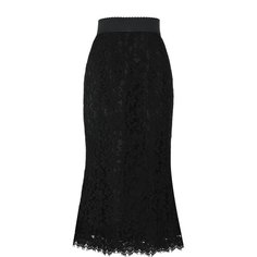 Однотонная кружевная юбка-миди Dolce & Gabbana