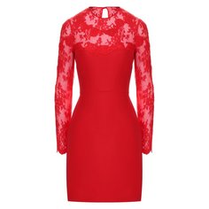 Платье из смеси шерсти и шелка Valentino