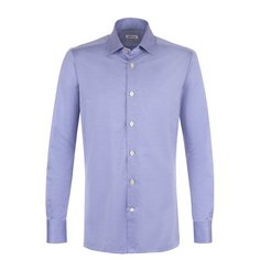 Хлопковая рубашка с воротником кент Kiton