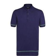 Хлопковое поло с контрастной отделкой Kiton