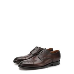 Кожаные дерби с брогированием Kiton