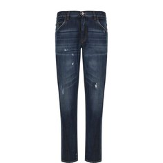 Джинсы прямого кроя с потертостями Dolce & Gabbana