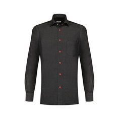 Хлопковая рубашка с воротником кент Kiton