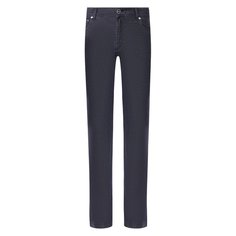 Брюки из смеси хлопка и льна Kiton
