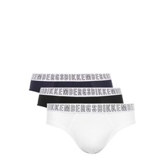 Комплект из трех хлопковых брифов с широкой резинкой Dirk Bikkembergs