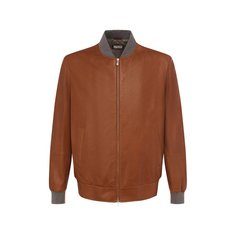 Кожаный бомбер Brunello Cucinelli