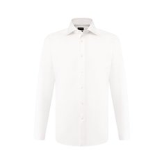 Хлопковая сорочка с воротником акула Ermenegildo Zegna