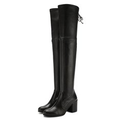 Кожаные ботфорты на устойчивом каблуке Stuart Weitzman