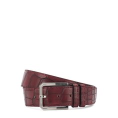 Ремень из кожи крокодила с металлической пряжкой Kiton