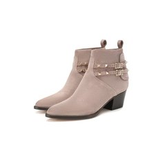 Замшевые ботильоны Valentino Garavani Rockstud Valentino