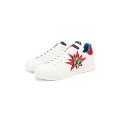 Кожаные кеды Portofino Dolce & Gabbana