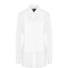 Приталенная хлопковая блуза с планкой Tom Ford