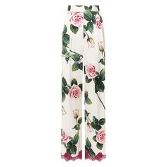 Брюки из смеси шелка и хлопка Dolce & Gabbana