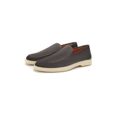 Замшевые лоферы Santoni