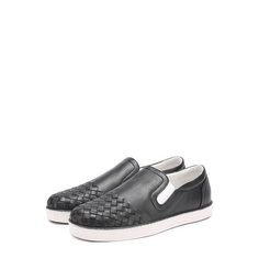 Кожаные слипоны с плетением intrecciato Bottega Veneta