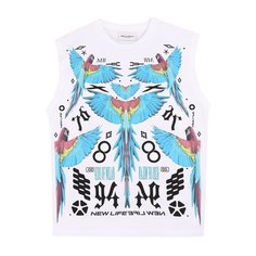 Хлопковая майка с принтом Marcelo Burlon Kids of Milan