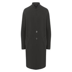 Пальто из смеси шерсти и хлопка Emporio Armani