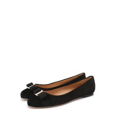 Замшевые балетки Varina с бантом Salvatore Ferragamo